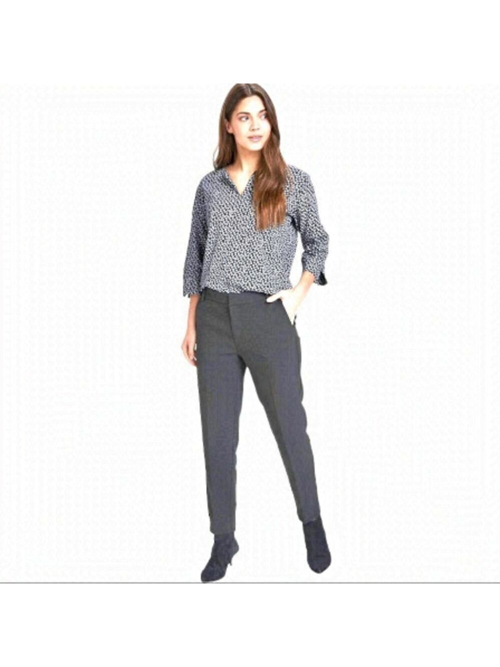 NEW Part Two Urban Pants in Slate Grey Stretch Cotton Tapered Leg US 8/UK 12